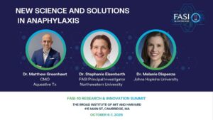FASI-10: New Science and Solutions in Anaphylaxis